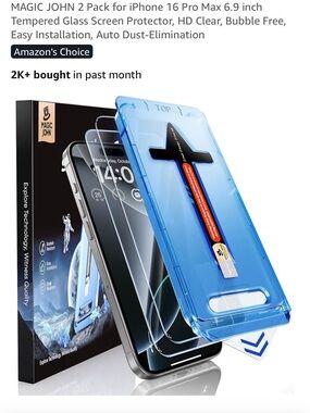 MAGIC JOHN iPhone Screen Protector Installation Frame - Set of 2 16 PRO MAX